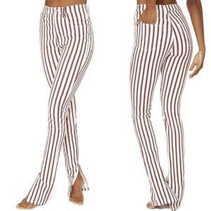 Weworewhat Stiletto Slit Jeans Women's  25X34 Stripe Skinny Stretch Rockabilly